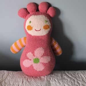 Blabla Pink Knitted Flower Plush Toy